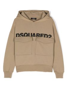 DSQUARED2 KIDS hoodie en coton à logo imprimé - Tons neutres