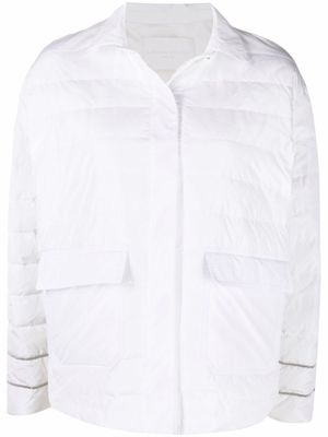 Fabiana Filippi veste matelassée à col pointu - Blanc
