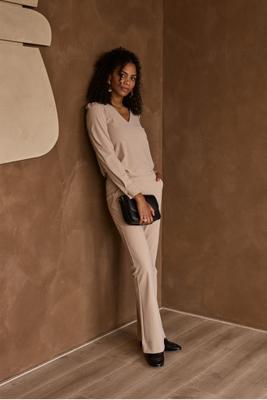 Flair bonded trousers - latte - 94800