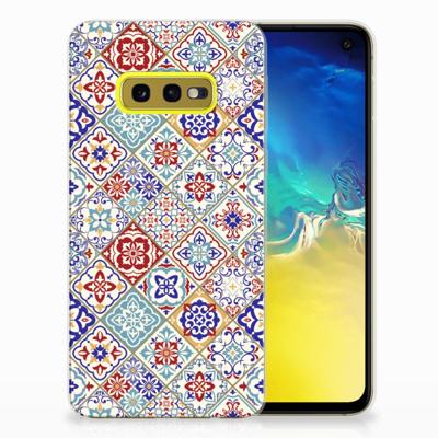 Samsung Galaxy S10e | TPU | Siliconen hoesje | Tiles Color