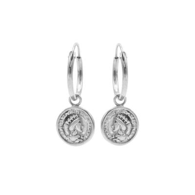 Karma Oorringen Hoops Coin Zilver