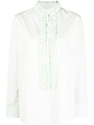 Jil Sander blouse à volants - Vert