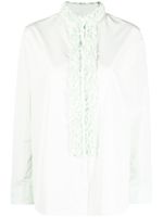 Jil Sander blouse à volants - Vert