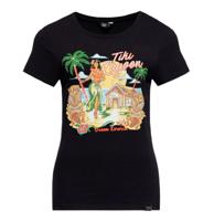 Queen Kerosin Tiki Lagoon T Shirt Black-S