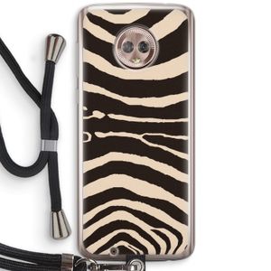 Arizona Zebra: Motorola Moto G6 Transparant Hoesje met koord