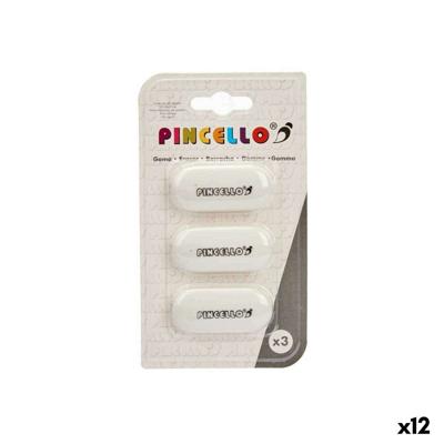 Gummenset Pincello Wit 9 x 16 x 1 cm (12 Stuks)