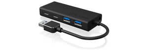 RaidSonic IB-HUB1426-U3 interface hub USB 3.2 Gen 1 (3.1 Gen 1) Type-A 5000 Mbit/s Zwart