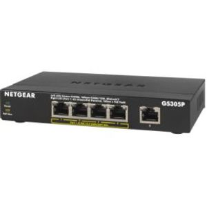 Netgear GS305Pv2 Unmanaged Gigabit Ethernet (PoE) Zwart