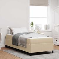 Bedframe Lichtgroen Grijs 90 x 200 cm Katoenen stof