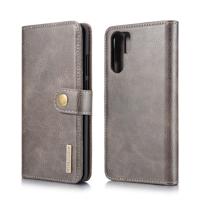 Dg. MING Crazy Horse textuur Flip afneembare magnetische lederen case voor Huawei P30 Pro met houder & kaartsleuven & portemonnee (grijs)