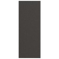 Deurmat 115x300 cm gestreept zwart en grijs