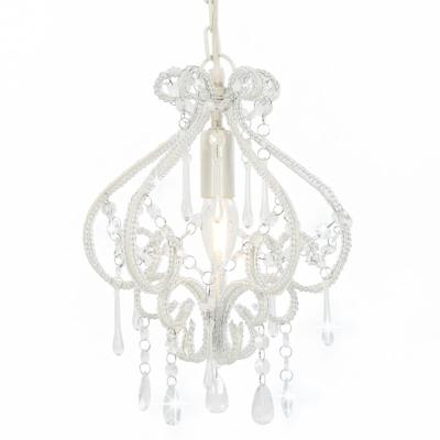 VidaXL Plafondlamp met kralen rond e14 wit