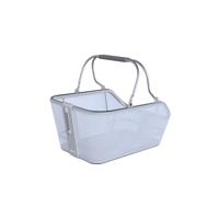 Basil cento tech fiber nordlicht mik - fietsmand - achterop - blauwzilver