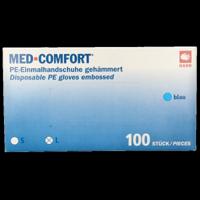 Med Comfort Handschoen PE geruwd blauw 100 Stuks