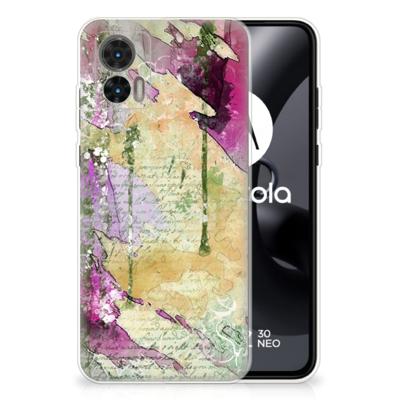 Smartphone hoesje Motorola Edge 30 Neo Letter Painting