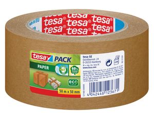 Tesa verpakkingsplakband Paper, ft 50 mm x 50 m, papier, bruin