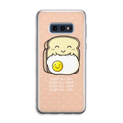 Sleep All Day: Samsung Galaxy S10e Transparant Hoesje