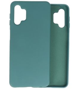 Lunso - Softcase hoes -  Samsung Galaxy A32  - Army Groen