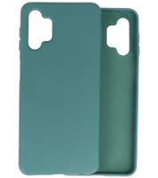 Lunso - Softcase hoes -  Samsung Galaxy A32  - Army Groen