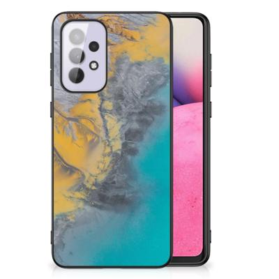 Samsung Galaxy A33 5G Marmeren Print Telefoonhoesje Marble Blue Gold