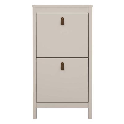 Leen Bakker - Schoenenkast Madeira - Greige - 102,9x53,8x24,6 Cm - Spaanplaat - Beige#Grijs - 53.8x102.9x24.6 Cm
