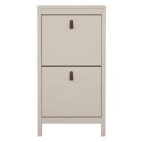 Leen Bakker - Schoenenkast Madeira - Greige - 102,9x53,8x24,6 Cm - Spaanplaat - Beige#Grijs - 53.8x102.9x24.6 Cm
