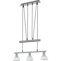 LED Hanglamp Rechthoekig - 3-lichts - E14 Fitting - Warm Wit 3000K - Mat Nikkel