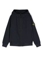 Stone Island Junior veste zippée à capuche - Bleu