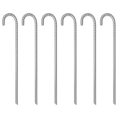 VidaXL Tentharingen 6 st ø12 mm 41,5 cm gegalvaniseerd staal