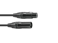 PSSO DMX cable XLR 3pin 10m bk Neutrik black connectors - thumbnail