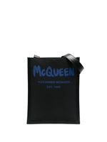 Alexander McQueen sacoche à logo imprimé - Noir