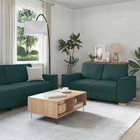 Bankstel met kussen 3 pcs Donkergroen 220 x 78 x 84 cm Stof