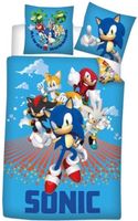 Sonic the Hedgehog - Sonic and Friends 1 Persoons Dekbedovertrek (140cm x 200cm)