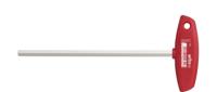 Wiha 334080100 Stiftsleutel met dwarsgreep zeskant hoogglans vernikkeld 8.0 mm x 132 mm - 00928