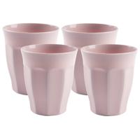 Onbreekbare Picardi drinkglazen - 8x stuks - kunststof - lichtroze - 250 ml - camping/outdoor/kinder