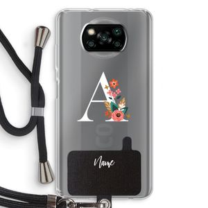 Pink Bouquet: Xiaomi Poco X3 Pro Transparant Hoesje met koord
