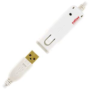 Roline USB-kabel USB 2.0 USB-A stekker, USB-A bus 12.00 m Wit 12.04.1086