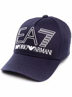 Ea7 Emporio Armani casquette à logo embossé - Bleu - thumbnail