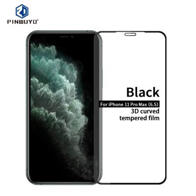 Voor iPhone 11 Pro Max PINWUYO 9H 3D gebogen gehard glas film (zwart)