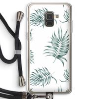 Simple leaves: Samsung Galaxy A8 (2018) Transparant Hoesje met koord