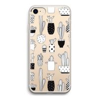 Cactusmotief: iPhone 7 Transparant Hoesje