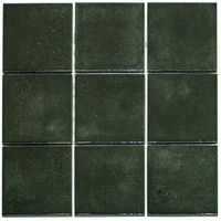 Tegelsample: The Mosaic Factory Kasba mozaïek 10x10cm groen glans - thumbnail