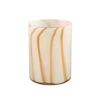 PTMD Windlicht Vincy - 15x15x20 cm - Glas - Creme