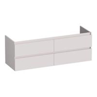 Brauer Joy - Onderkast - 140 cm - met 4 Softclose Lades Greeploos en 2 Sifon Uitsparingen - Mat Zand