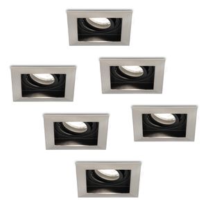 HOFTRONIC™ Set van 6 stuks Dimbare LED inbouwspot Durham 5 Watt 6400K daglicht wit Kantelbaar IP20