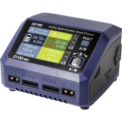 SKYRC D100 Neo Modelbouwoplader 10 A Lood, LiFePO, LiHV, Li-ion, Li-poly, NiCd, NiMH