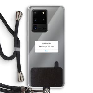 Reminder: Samsung Galaxy S20 Ultra Transparant Hoesje met koord