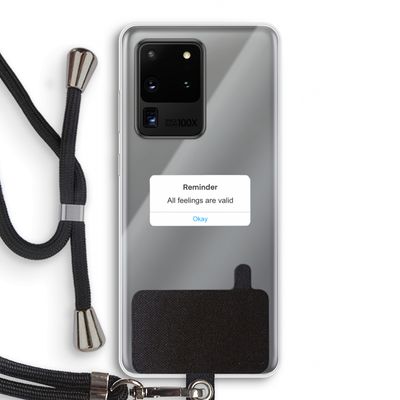 Reminder: Samsung Galaxy S20 Ultra Transparant Hoesje met koord