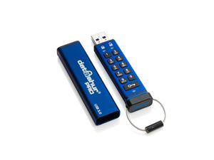 iStorage datAshur® PRO USB-stick 64 GB Blauw IS-FL-DA3-256-64 USB-A 3.2 Gen 1