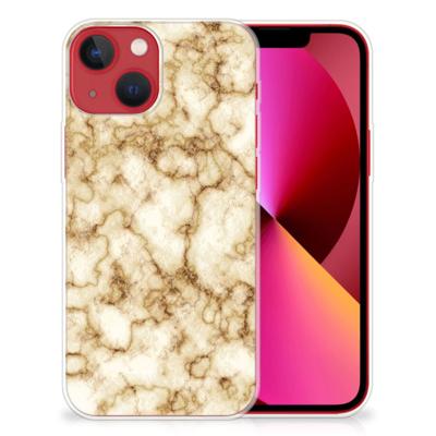Apple iPhone 13 | TPU | Siliconen hoesje | Marmer Goud